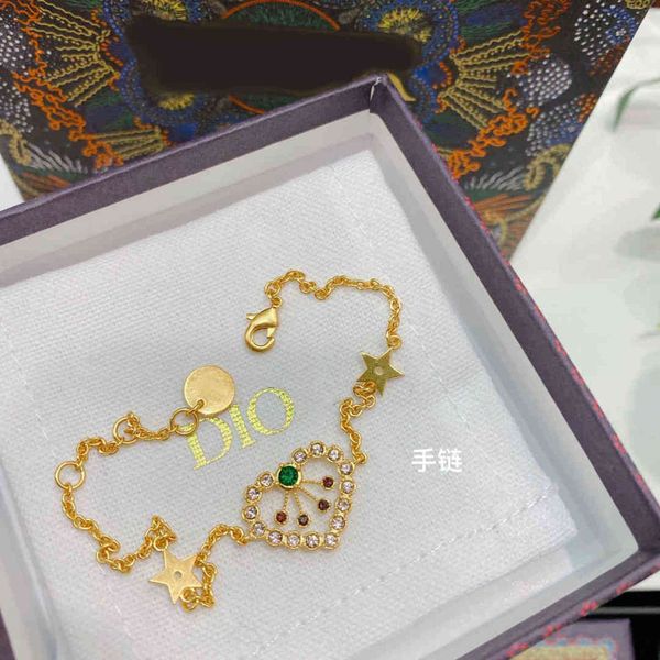 

factory specials aa 2021 new qixi limited edition love color diamond letter net red bracelet necklace 8rqg, Golden;silver