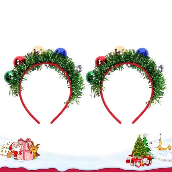 

christmas decorations 2 pcs spotlight ball headband fashion headwear holiday head garland headpiece for xmas party holidays banque