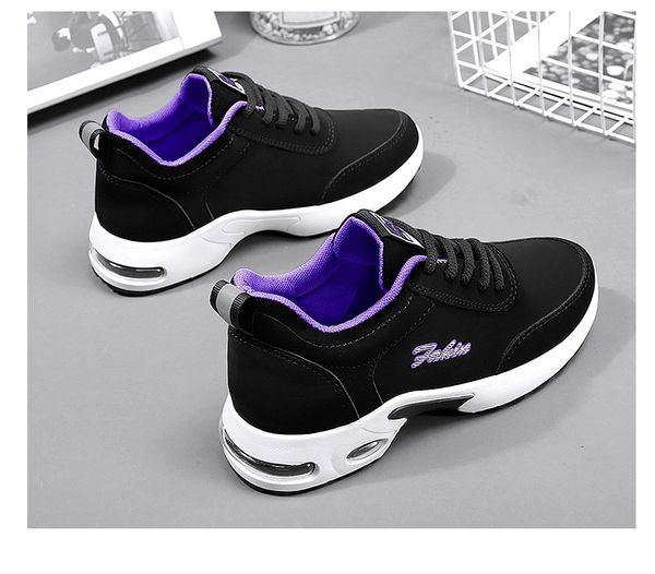 

women's shoes fall 2021 matte leather upper soft sole running shoe korean casual cushion sports shoes women pn121