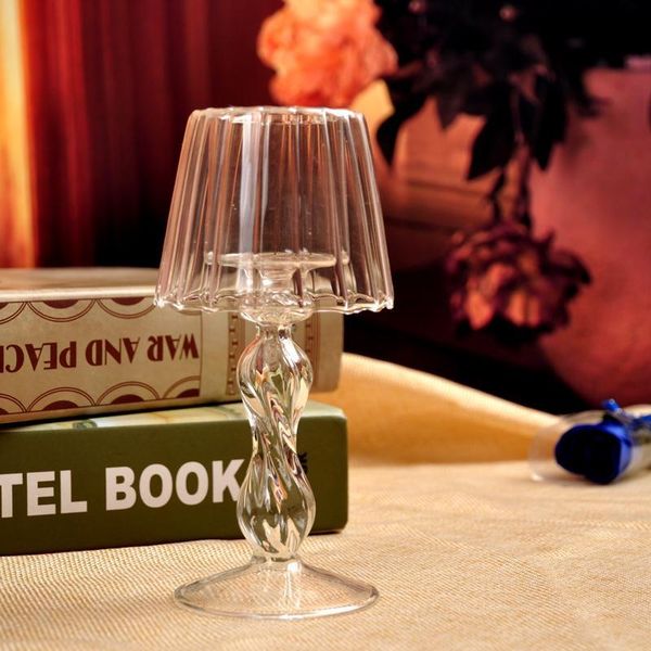 

1pc new crystal style glass light candle holder candle decoration high quality