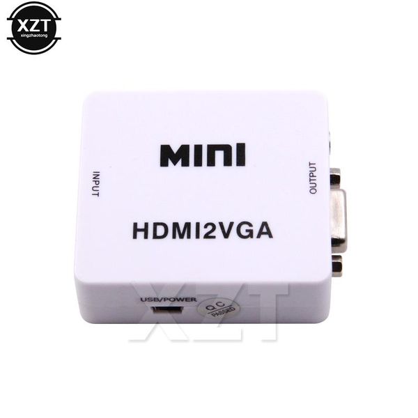 

audio cables & connectors mini to vga adapter converter 2vga with connector box 1080p for ps4 xbox ps3 pc laphdtv projector dvd
