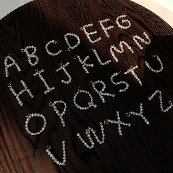 

hbp fashion french name handmade baroque pearl letter necklace, Silver