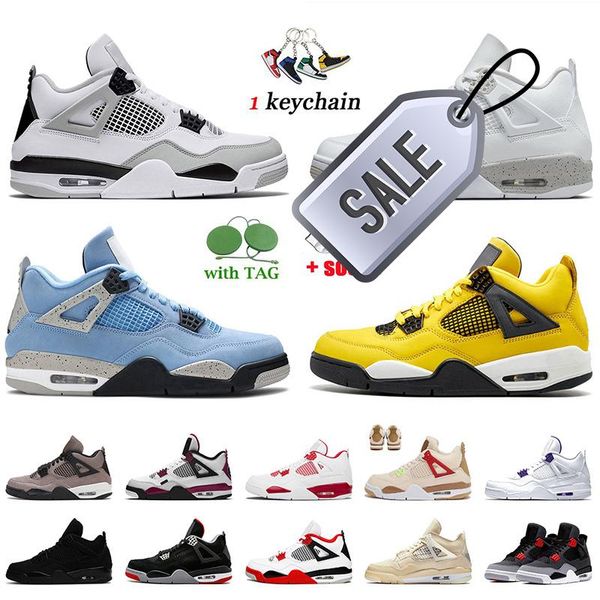 

mens designers 4s shoes military black cat basketball shoe 4 white oreo university blue lightning sail bred wild things men women jumpman u