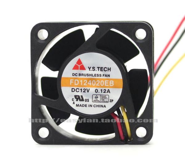 

fans & coolings original fd124020eb 4020 double ball large air volume fan 4cm 12v current: 0.12a, super durable