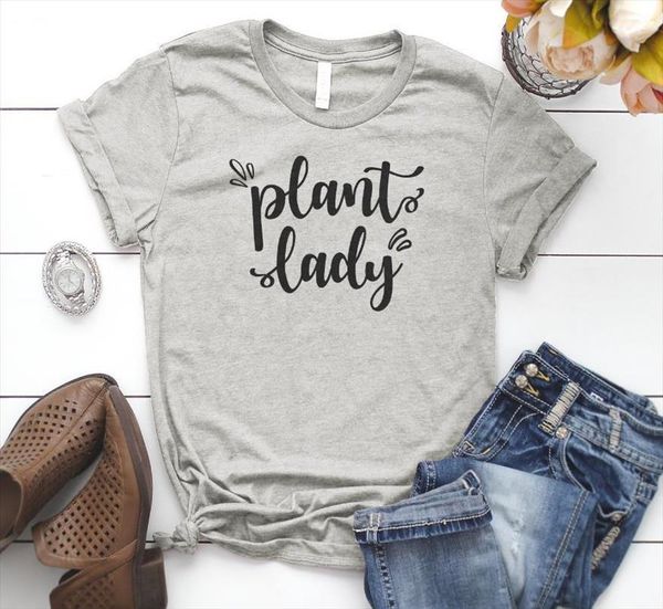 

plant lady and women mens t shirts cotton casual funny yong girl tee hipster drop ship s 356, White;black