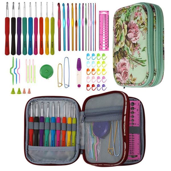 

sewing notions & tools embroidery knitting crochet hooks diy crafts handle gadgets sets storage organizer accessories supplies, Black