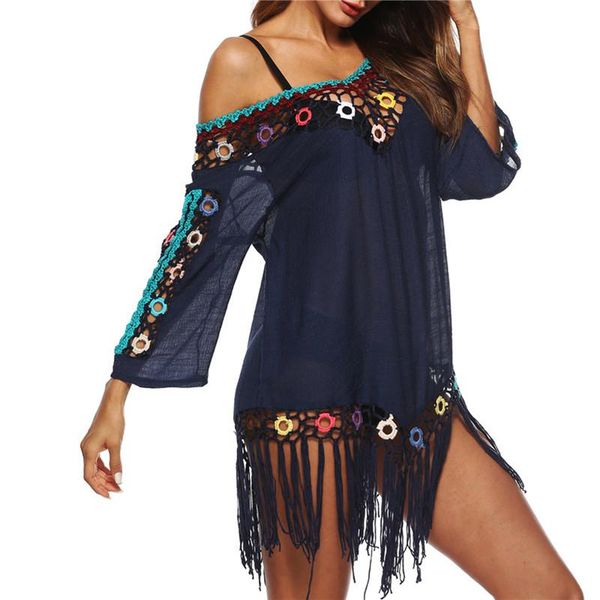 

women's swimwear 2021 ladies cover up floral print bikini ups women loose fit long sleeve see through for summer clothing dresses, White;black