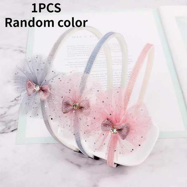 

hair accessories 2021 candy color hairbands cute headwear cartoon lace hoop gift for kid colorful lovely bowtie decor, Slivery;white