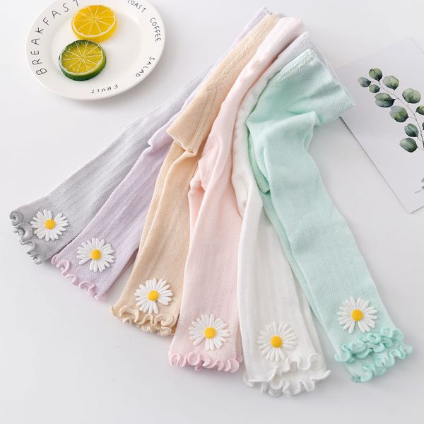 

2021 new arrival summer ultra-thin toddler girls legging summer leggings for girls ruffle sun flower mesh 0-6 years baby girl, Blue