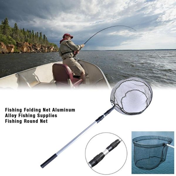 

fishing net folding aluminum alloy fishing round net accessories portable hand