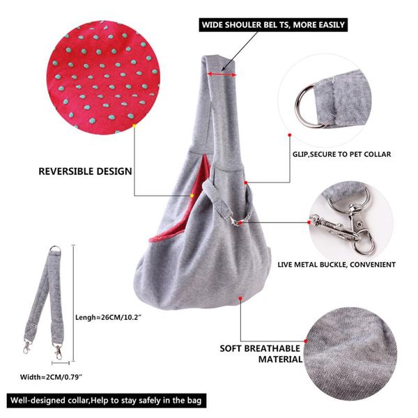 

portable reversible pet carrier dog cat carry bag shoulder bag for outdoor travel