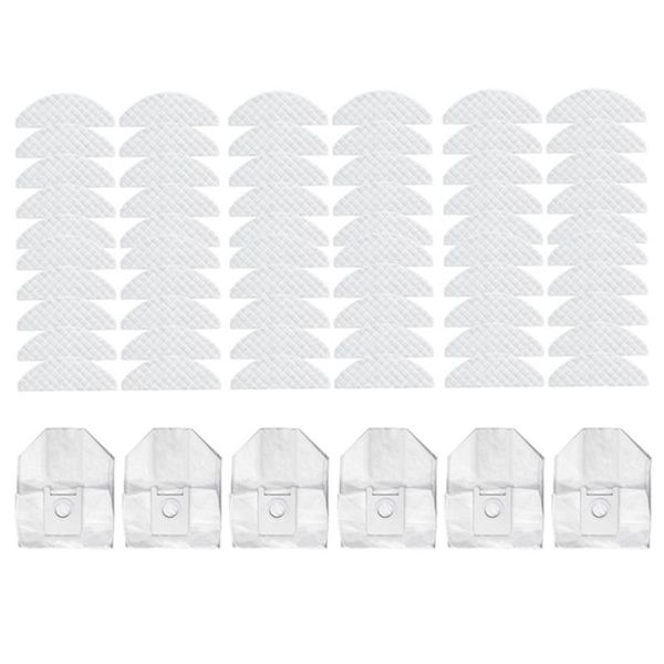 

vacuum cleaners 66pcs for roidmi eve plus robot cleaner dust bag disposable mop cloth cleaning replacement parts