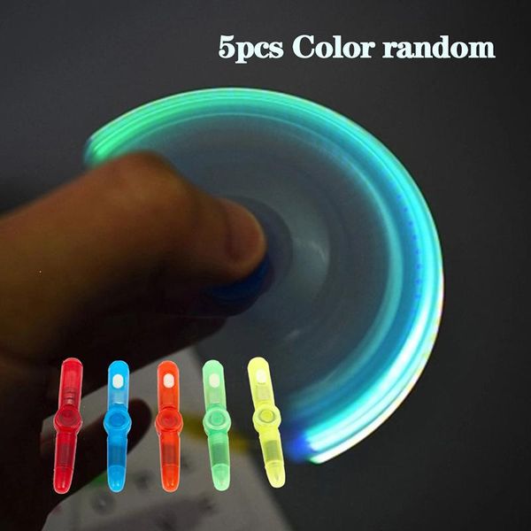 

ballpoint pens 5pcs glow rotating spinning gaming pen led colourful luminous flash ball point writing toy for kids students gift, Blue;orange