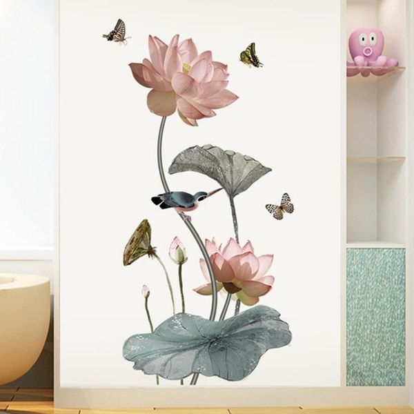 

wall stickers air balloon sticker lotus flower decal artwork for kids room home bedroom decor