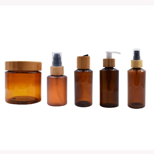 

storage bottles & jars 50g 100ml 150g amber pet jar with black/white/transparent plastic lid ,plastic jar,cosmetic container wood lids