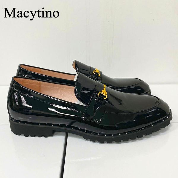 

dress shoes metal buckle design men's single round toe increased thick-soled fashion casual, Black
