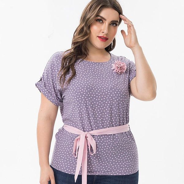 

2021 women long sleeve chiffon polka dot blouse fashion ladies vintage elegant mom clothes plus size womens, White
