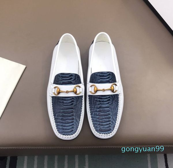

men dress shoes spring and autumn 2021 trend of the contracted leisure black leather crocodile grain material non-slip wear-resistant