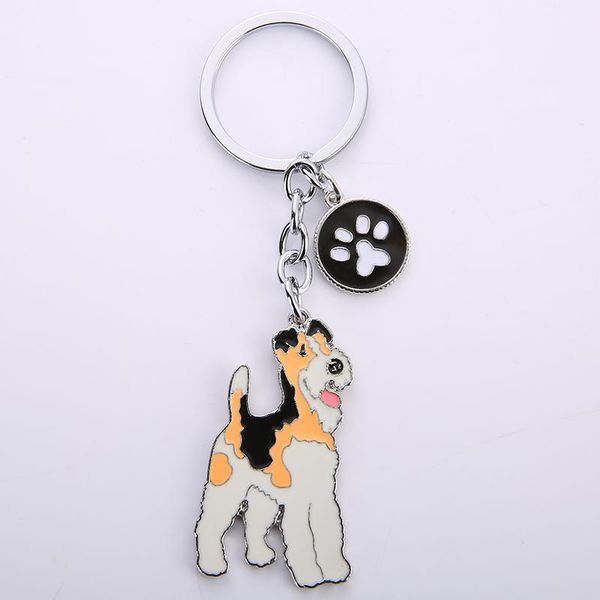 

keychains cute dog pendant for clothes backpack keyring key chains charms valentines day gift car, Silver