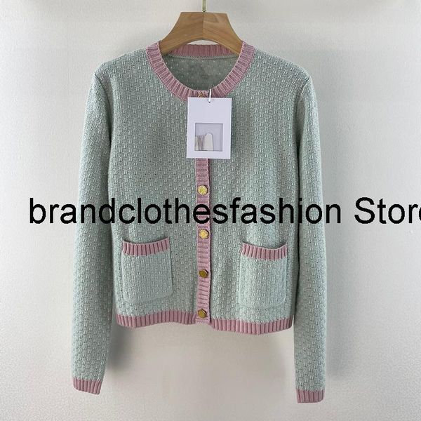 

women's jackets mint green contrast pink fashion knit blend cardigan women long sleeve single breasted short coat lady 2021 aut, Black;brown