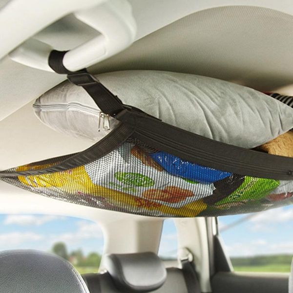 

car organizer ceiling storage net roof interior bag cargo sundries