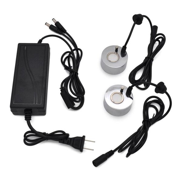 

mist maker fogger ultrasonic humidifier 2pcs atomizing heads water fountain pond fog atomizer air humidifier us plug