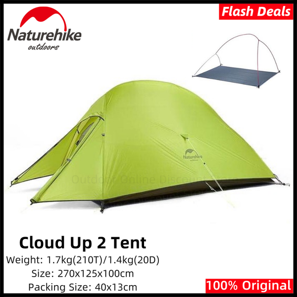 

tents and shelters naturehike cloud up 2 tent outdoor camping ultralight 20d silica gel double persons hiking fishing cycling with mat