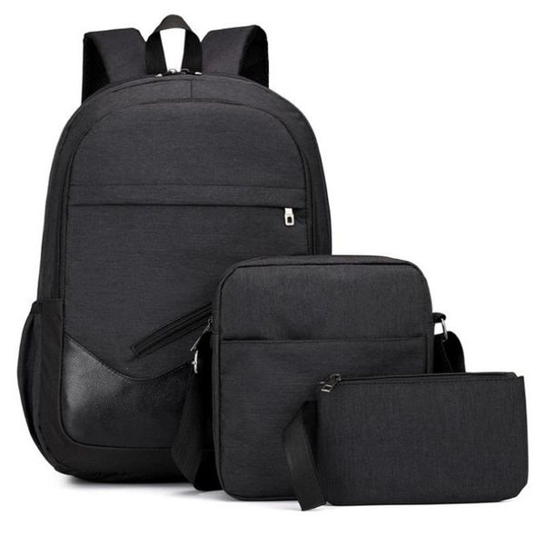 

backpack selling 3pcs/set school shoulder bag oxford cloth travel bookbags kit -b5