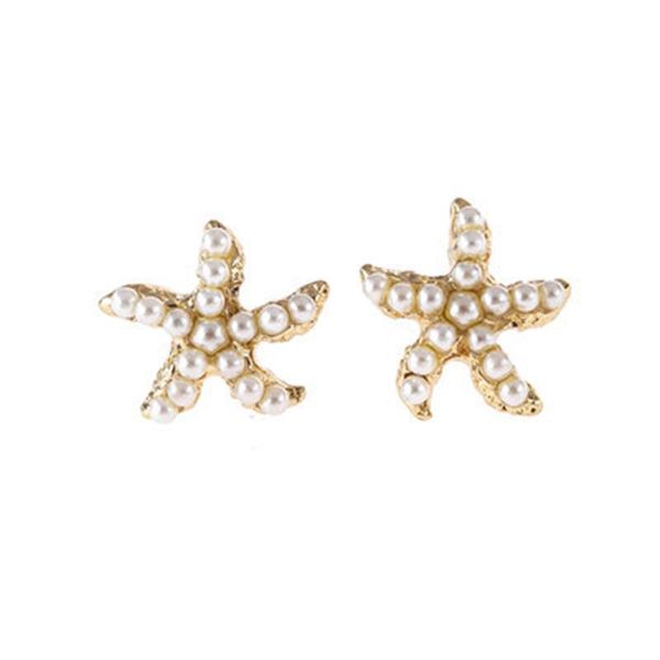 

dangle & chandelier starfish shape earrings fashion women wear pearl jewelry, Silver