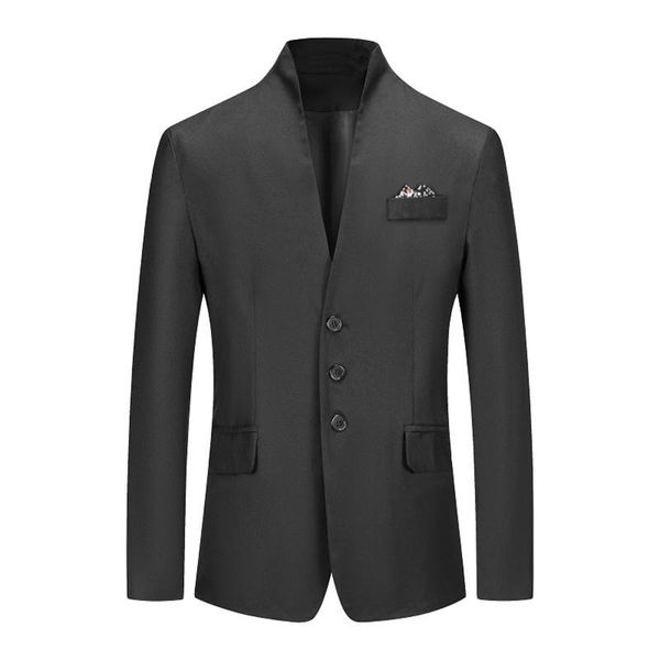 

men's jackets slim fit office blazer-jackets male suit coat 2021 casual business wedding long sleeve buttons, Black;brown