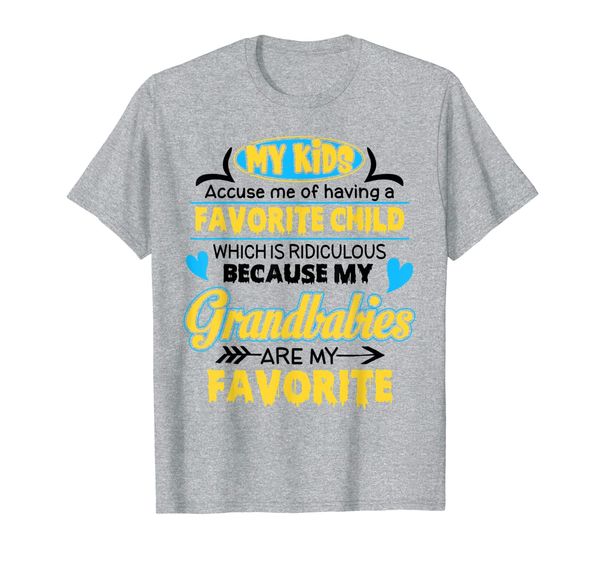 

my grandbabies are my favorite funny shirt for grandma t-shirt, White;black