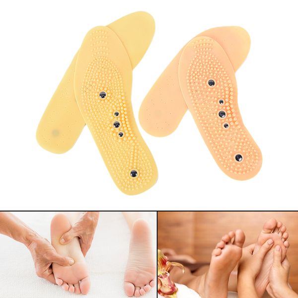 

1pair health care slimming product magnetic therapy magnet foot massage insoles men women shoe comfort pads