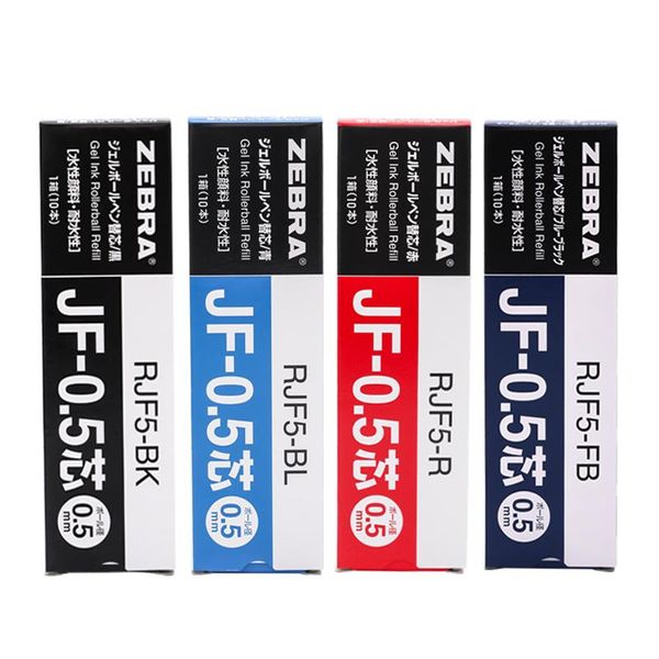 

refills japan zebra jf-0.5 0.5mm quick-drying gel pen refill for jj21 jj15 jjz30 jjz49 jj31 etc writing supplies office school, Black;red