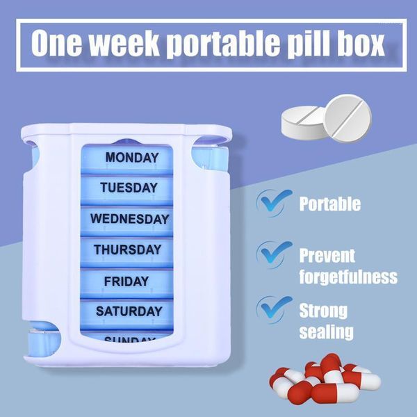 

storage bottles & jars 7 day week organizer tablet holder pillbox case container kit