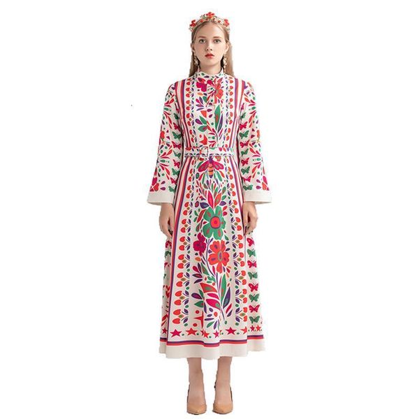 

2021 sleeve full of floral design dress women with a pink summer belt dressed in long sleeves ftpb, Black;gray