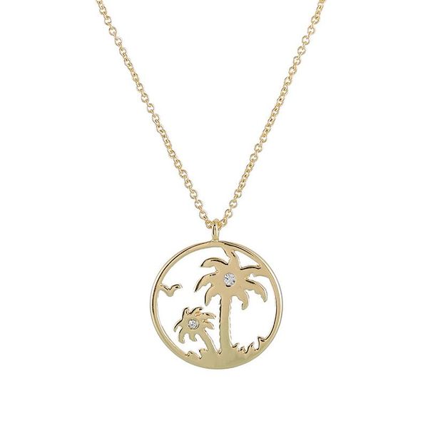 

pendant necklaces simple design coconut round necklace charming hollow out gold clavicle chain jewelry creative women's accessories, Silver