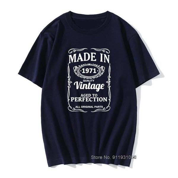 

men's t-shirts in 1971 50 years old t-shirt mens short sleeves oversized streetwear printed cool t shirts tees birthday, White;black