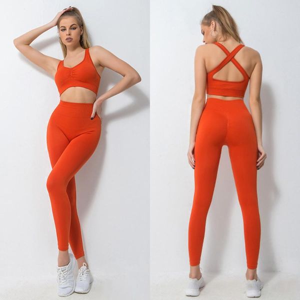 

yoga outfit vital women fitness set gym clothing sport wear crop sports bra high waist leggings workout clothes suit