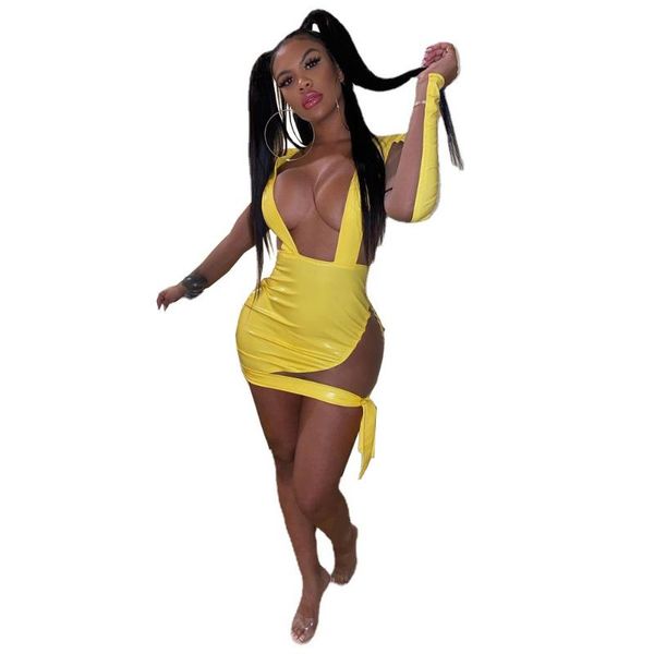 

casual dresses women summer 2021 runway designer mesh long sleeve hollow out holiday party dress birthday outfits vestidos wholesale, Black;gray