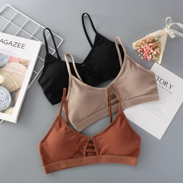 

bras summer crop cup invisible bralette hollow breathable cropped sports strapless bra women push up brassiere, Red;black