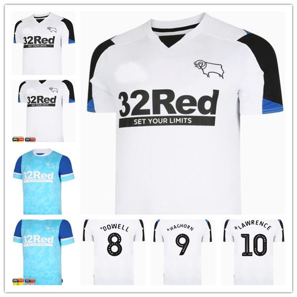 

21 22 derbyshire fc soccer jersey home / away /third rooney 2021 2022 camisetta steffer bohr lawrence waghorn men' jerseys, Black;yellow