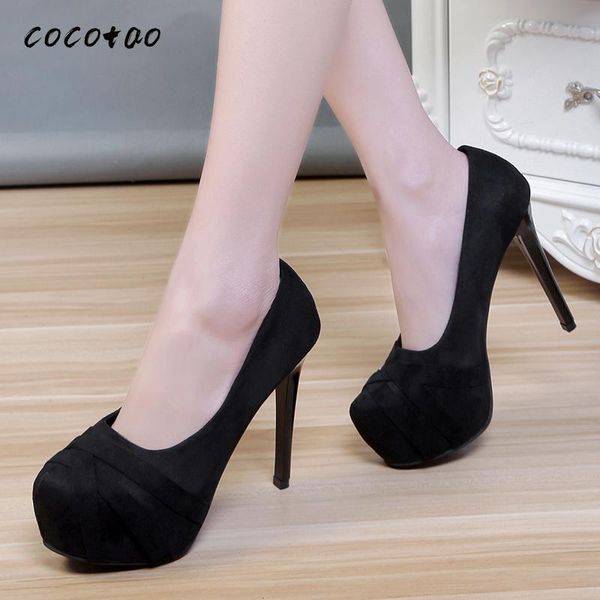 

dress shoes 2021 spring and autumn super high heels stiletto nightclub waterproof platform wild girl professional single shoe, Black
