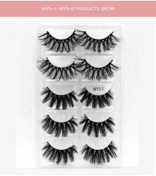 

false eyelashes 5 pairs faux 5d mink hair dramatic lashes natural volume soft fake eye makeup tools .