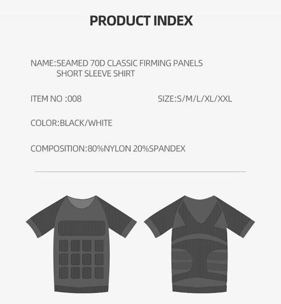 

men slim tank undershirt bodysuit belt coach short mouw corset shapewear slender body shaper compression shirt train, White;black