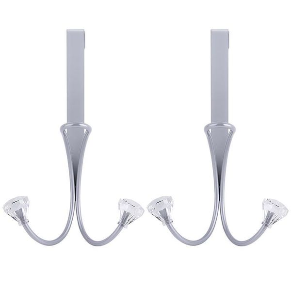 

hooks & rails 2pcs door hook hanger coat hat wall punch-clothing organizer