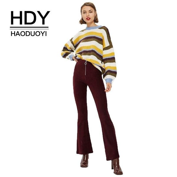 

women's sweaters hdy haoduoyi 2021 fashion arrivals european american style simple commuter witty ladies casual fit, White;black