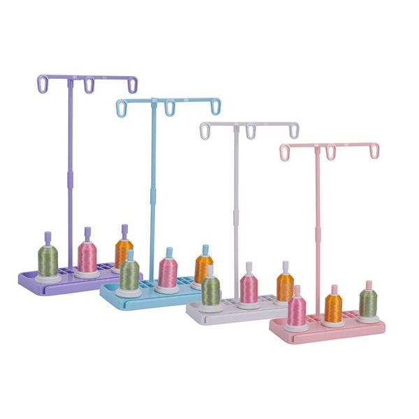 

sewing notions & tools three spool embroidery thread holder stand rack quilting for home machine diy accessories four color, Black