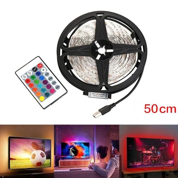 

strings usb 5v led strip light with remote control computer tv background lamp indoor string lights