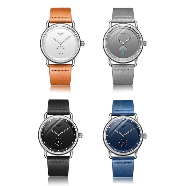 

wristwatches men's quartz watch 41mm dial width strap adjustable waterproof simple fashion comfortable to wear d88, Slivery;brown