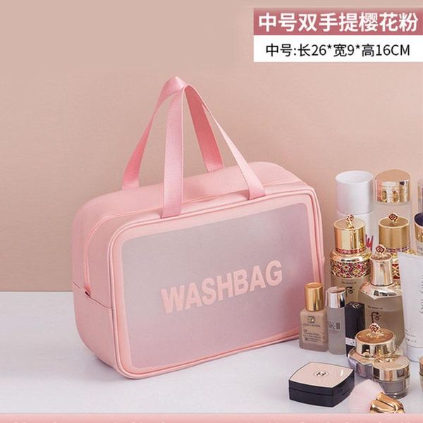 

cosmetic bags & cases women portable travel wash bag female transparent waterproof makeup storage pouch large capacity organizer beauty case